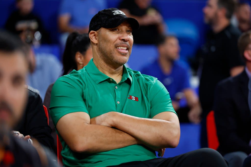 LaVar Ball watches the game from the sidelines during the round three NBL match between Perth Wildcats and Illawarra Hawks at RAC Arena, on October 2, 2025, in Perth, Australia. Getty Images