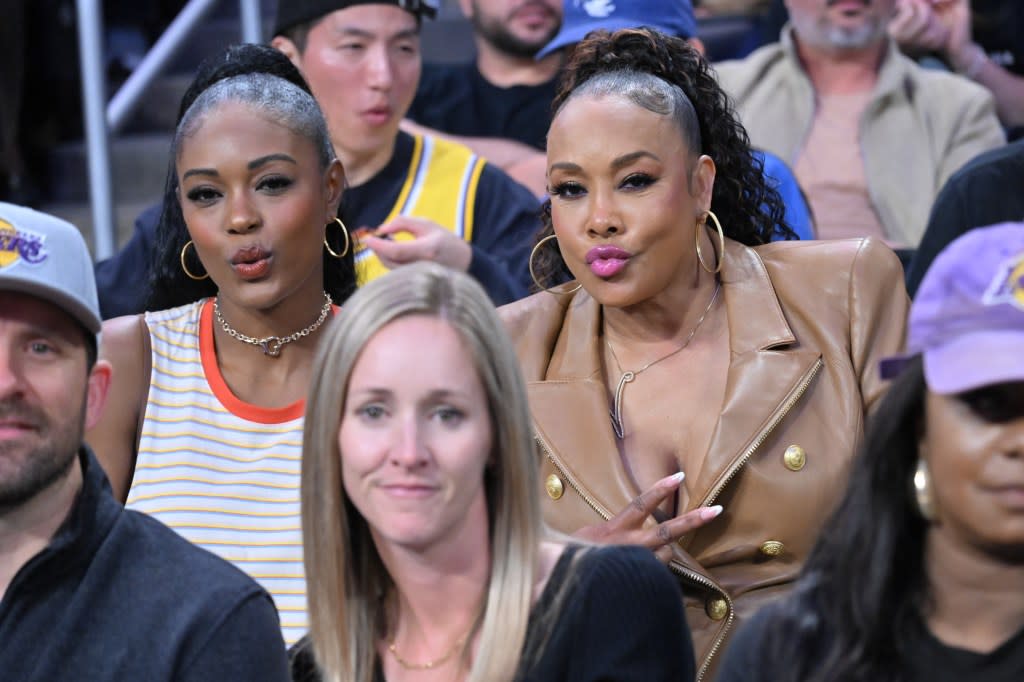 Ciarra Carter (L) and Vivica A. Fox attend a basketball game between the Los Angeles Lakers and the Cleveland Cavaliers at Crypto.com Arena on March 31, 2026 in Los Angeles, California. Getty Images