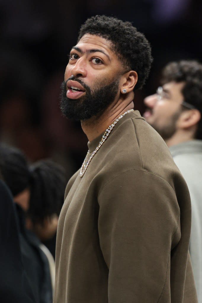 Washington Wizards forward Anthony Davis looks on during the first half against the Brooklyn Nets at Barclays Center. IMAGN IMAGES via Reuters Connect