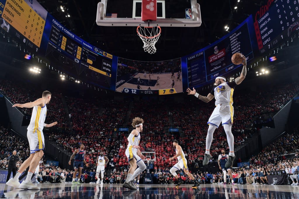 The win was the Warriors’ first against the Clippers in Los Angeles since Nov. 28, 2021. NBAE via Getty Images