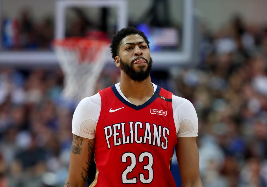 Anthony Davis began his NBA career with the New Orleans Pelicans. Getty Images