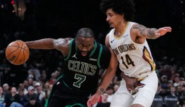 Pelicans fall to Celtics, 144-118, in their penultimate game of the season