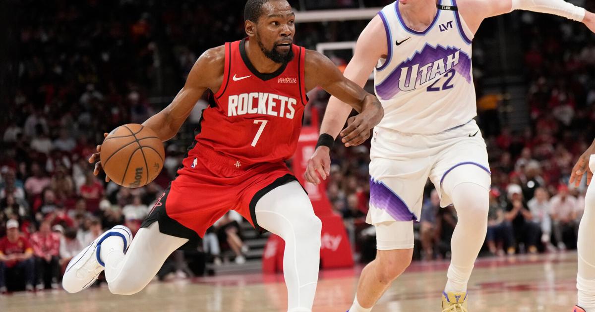Rockets win their 5th straight, beating the Jazz 140-106 behind 25 points from Kevin Durant | National Sports
