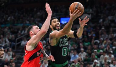Celtics beat Raptors 115-101 behind Tatum, Brown