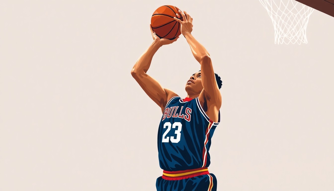 A fractured, multi-perspective painting in the style of Pablo Picasso, breaking down a basketball player