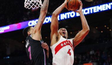 Scottie Barnes powers Toronto Raptors past Miami Heat in critical win for Toronto's post-season seeding