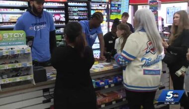 Thunder players surprise customers at Love's Travel Stop
