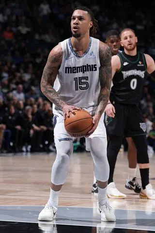Brandon Clarke of the Memphis Grizzlies against the Minnesota Timberwolves on December 17, 2025Credit: Jordan Johnson/NBAE via Getty