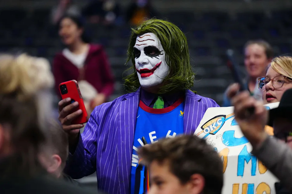 Apr 10, 2026; Denver, Colorado, USA; Denver Nuggets fans before the game against the Oklahoma City Thunder at Ball Arena. Mandatory Credit: Ron Chenoy-Imagn Images