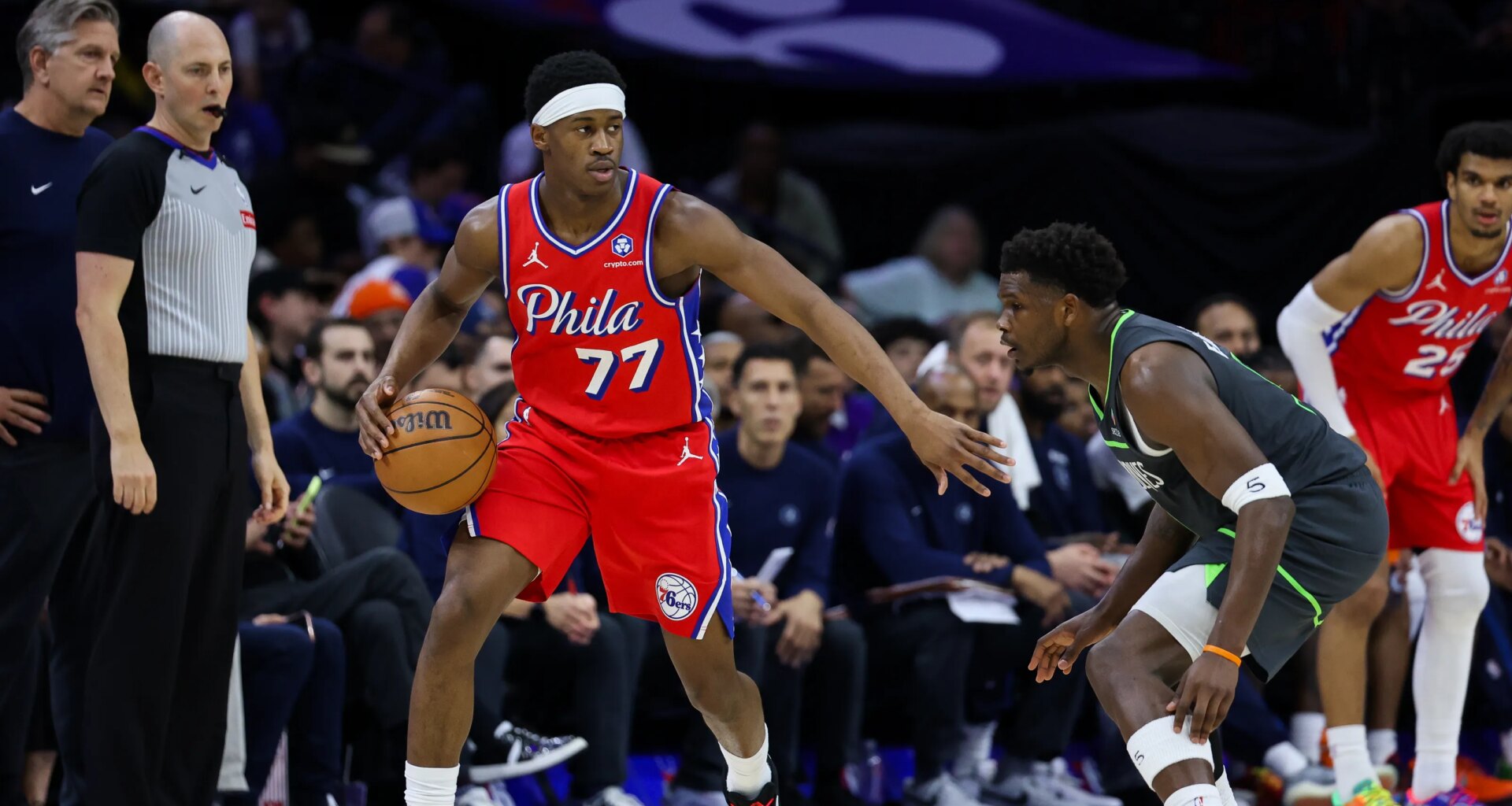 Wolves coach Chris Finch gives thoughts on Sixers rookie VJ Edgecombe