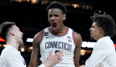 Dusty May and Michigan are a win away from a National Championship. Syndication: Detroit Free Press