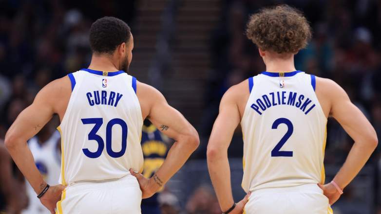 Stephen Curry, Brandin Podziemski, Warriors