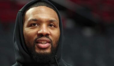 Portland Trail Blazers guard Damian Lillard during an NBA game.