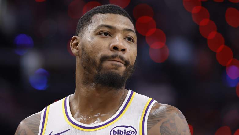 INGLEWOOD, CALIFORNIA - DECEMBER 20: Marcus Smart #36 of the Los Angeles Lakers during play against the LA Clippers in the second half at Intuit Dome on December 20, 2025 in Inglewood, California. NOTE TO USER: User expressly acknowledges and agrees that, by downloading and or using this photograph, User is consenting to the terms and conditions of the Getty Images License Agreement. (Photo by Ronald Martinez/Getty Images)