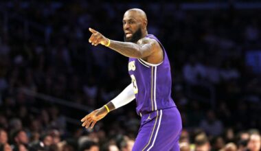 LeBron James Calls Out Son Bronny James During Lakers' Loss to Mavericks