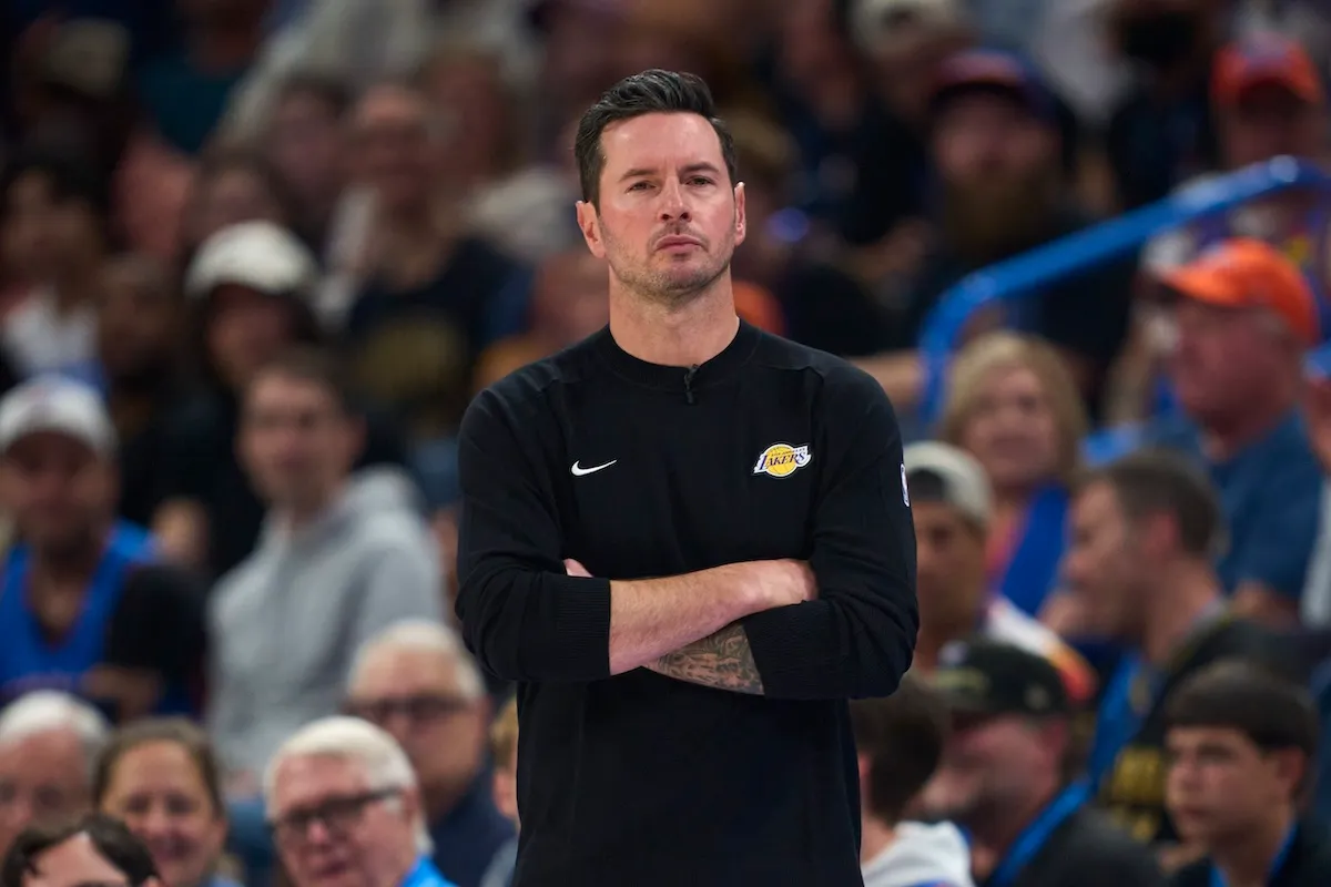 Los Angeles Lakers head coach JJ Redick against Oklahoma City Thunder