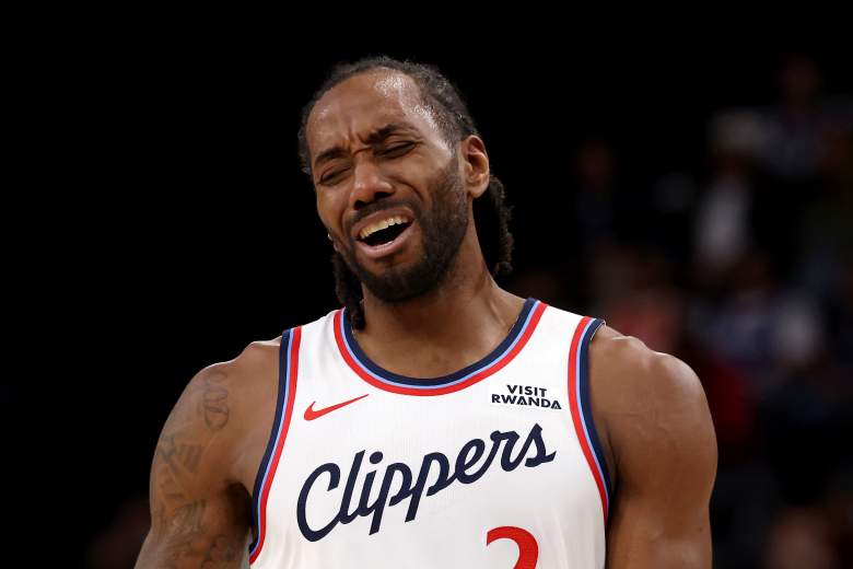 Los Angeles Clippers star Kahwi Leonard during an NBA game.