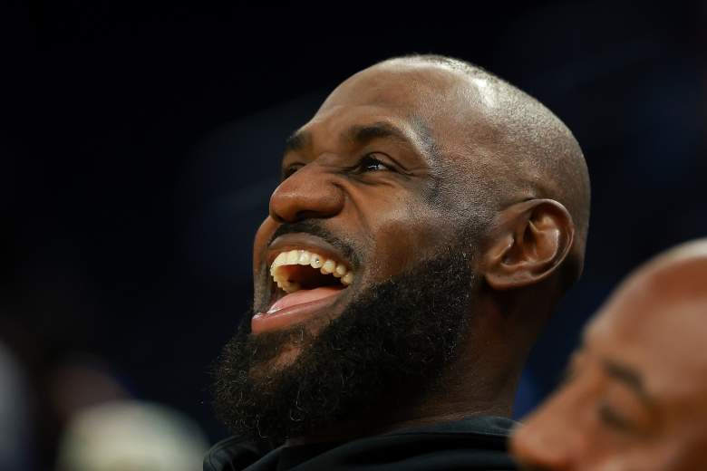 Los Angeles Lakers star LeBron James during an NBA game.