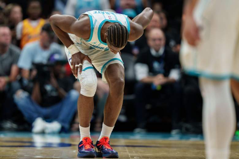 Charlotte Hornets center Moussa Diabate during an NBA game.