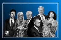 Taylor Sheridan, Miriam Adelson, Harlan Crow, Ross Perot Jr., Gov Abbott and Sasha Bass