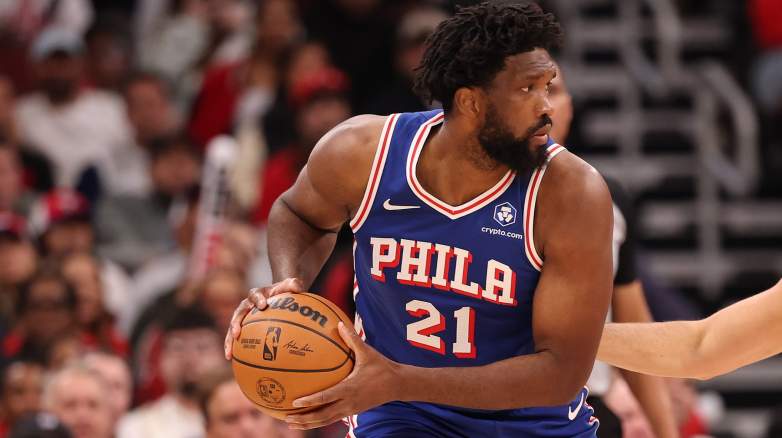 Joel Embiid posting up