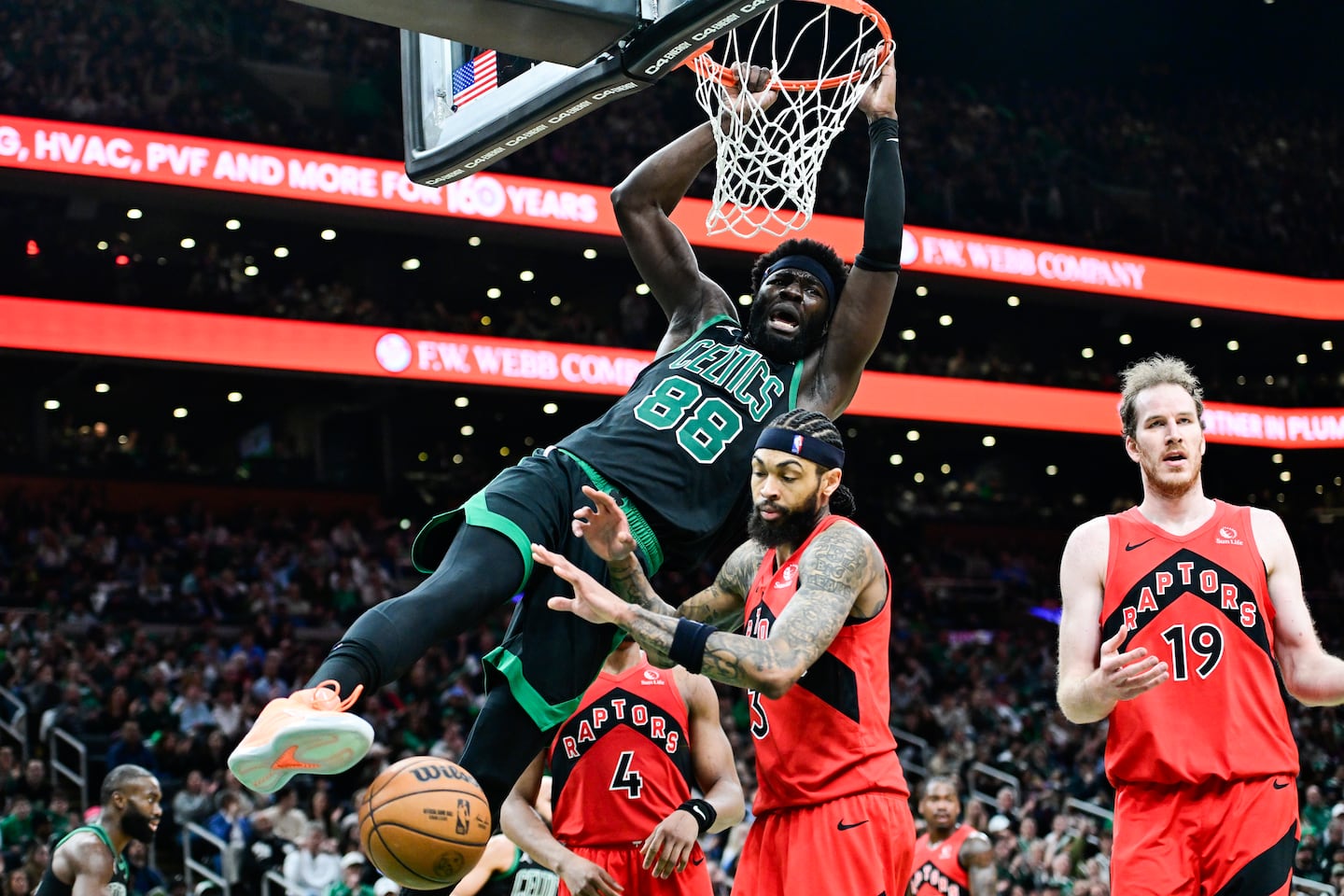Celtics overcome 18 turnovers to rout Raptors in possible playoff preview