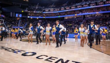 Spartan Mambo takes the court at Chase Center