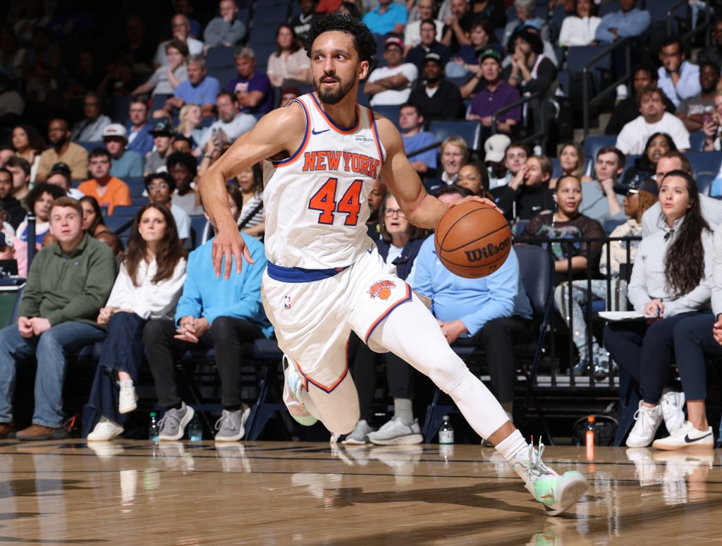 Landry Shamet, who scored 13 points, in the Knicks' 130-119 win over the Grizzlies on April 1, 2026 in Memphis.