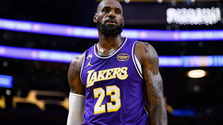 LeBron James removed from Lakers injury report vs. Warriors image