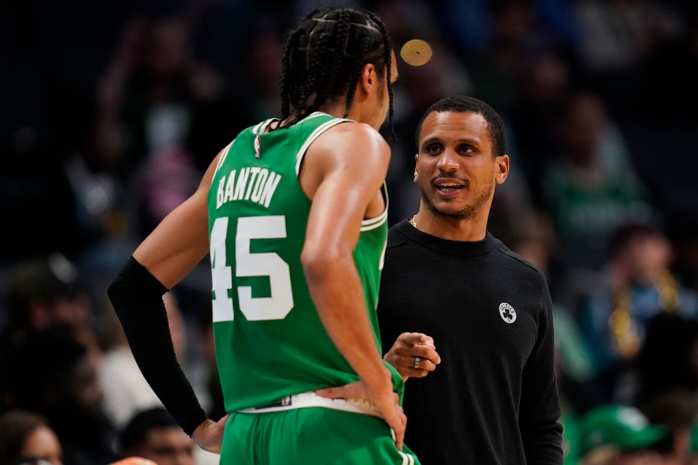 Dalano Banton gives Celtics coach Joe Mazzulla a full bench ahead of the playoffs.