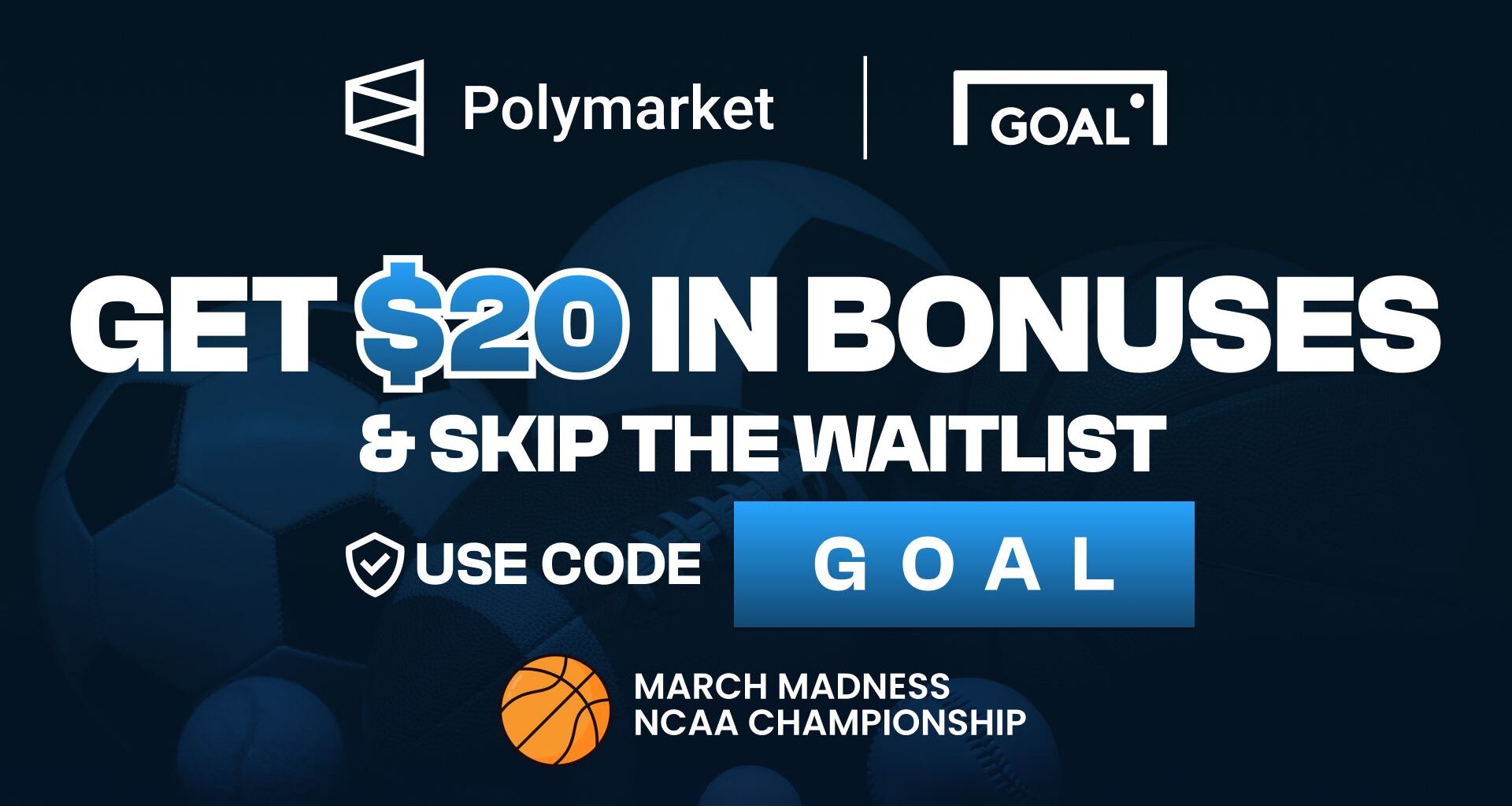 Polymarket march madness promo code