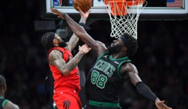 Celtics pull away late to beat Raptors, move closer to 2-seed