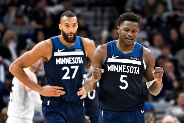 Rudy Gobert and Anthony Edwards