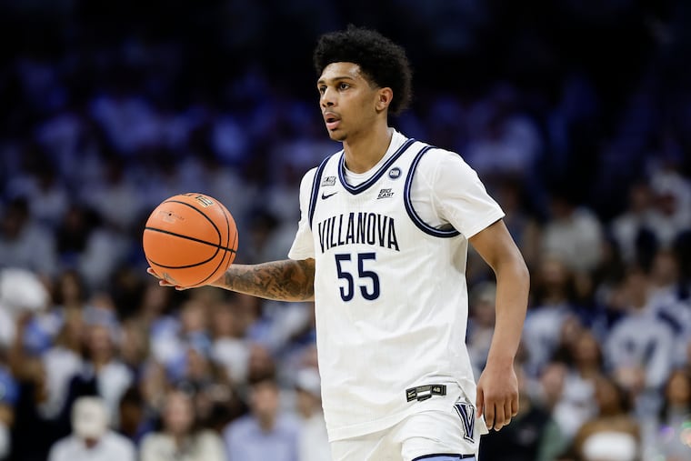 Villanova guard Acaden Lewis averaged 12.2 points for the Wildcats this season.