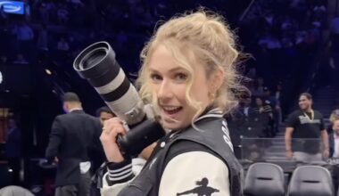 Mikaela Shiffrin Works The Sidelines As NBA Photographer For Brooklyn Nets