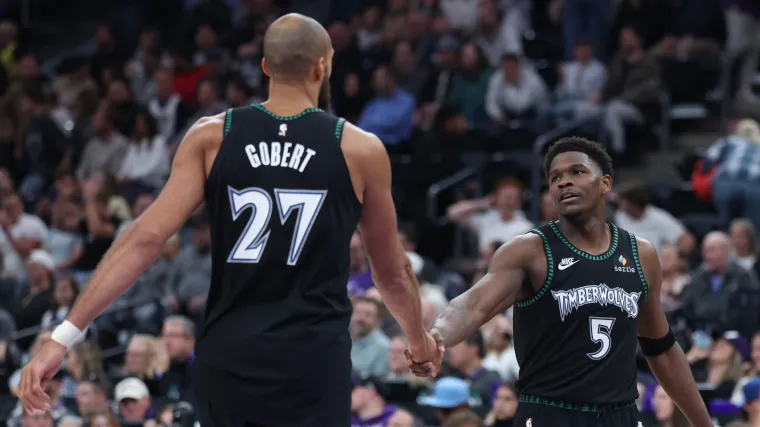 Proposed three-team blockbuster Timberwolves trade sees Minnesota deal Rudy Gobert, land $118 million superstar to create insane backcourt with Anthony Edwards image