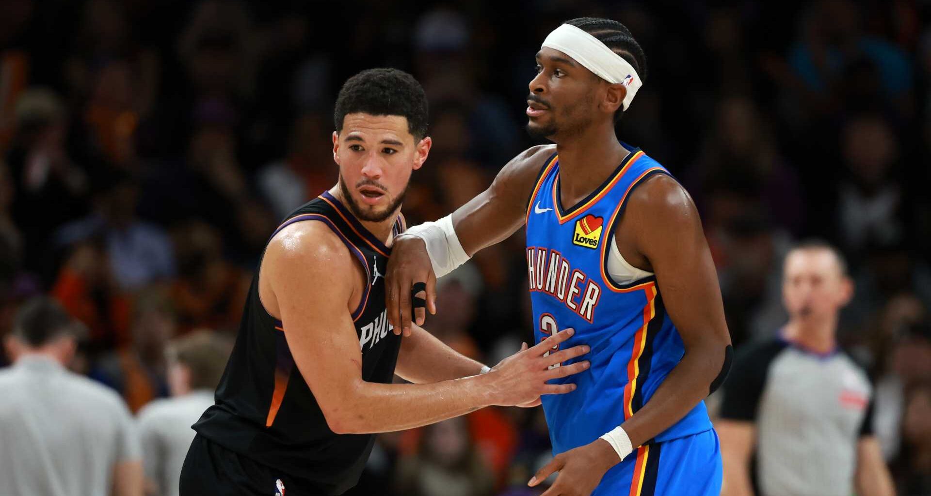 Suns' Devin Booker and Thunder's Shai Gilgeous-Alexander