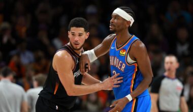 Suns' Devin Booker and Thunder's Shai Gilgeous-Alexander