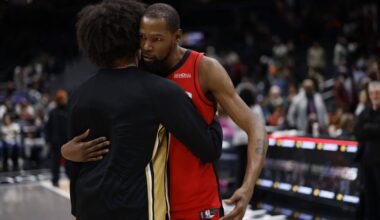 How Kevin Durant left a lasting mark on Kyshawn George’s last game of the season