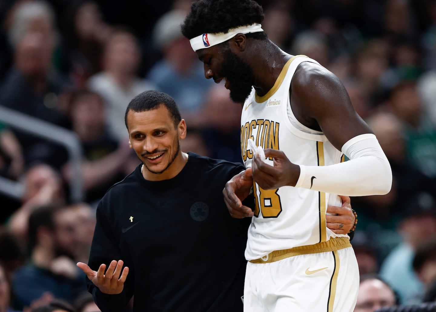 Joe Mazzulla has shown the right feel with his players all season long. 