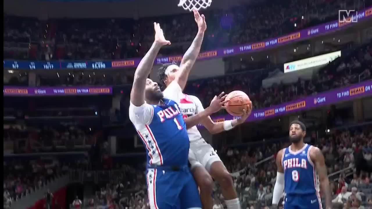 Paul George scores 39 points in the 76ers' 153-131 win over the Wizards