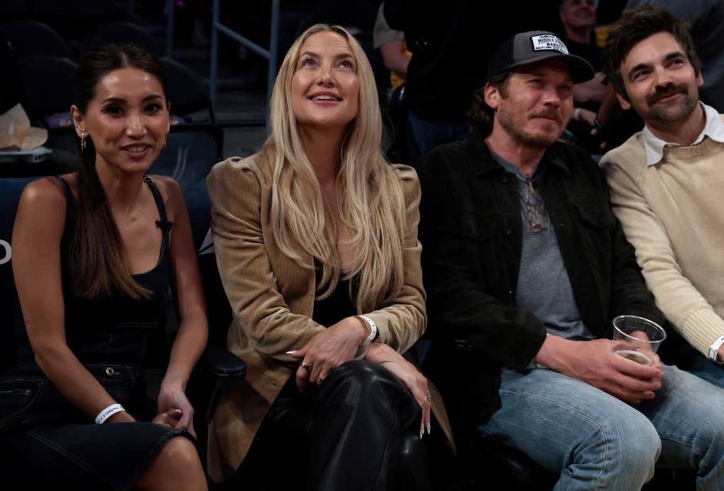 Kate Hudson and Brenda Song sat courtside to support the Lakers at Crypto.com Arena. Getty Images