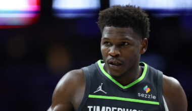 Ailing Anthony Edwards struggles in Timberwolves loss to 76ers