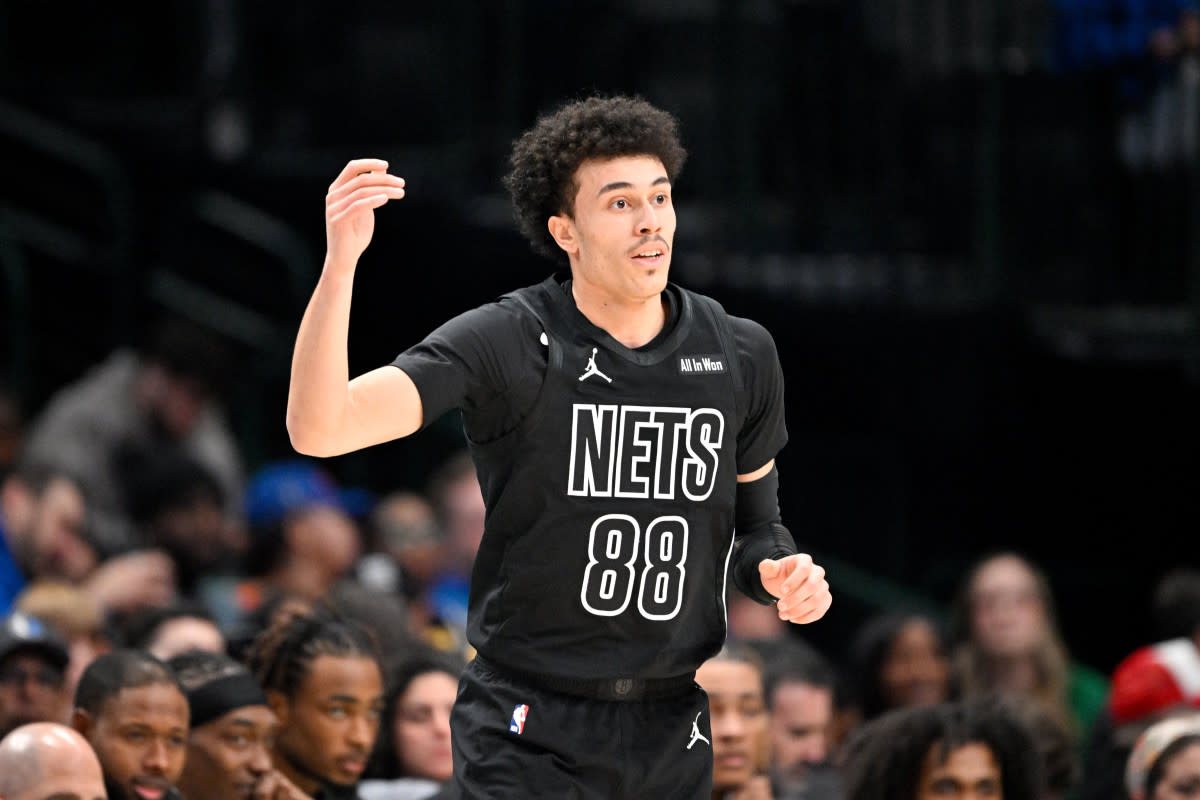 Brooklyn Nets guard Nolan Traore (88)Jerome Miron-Imagn Images