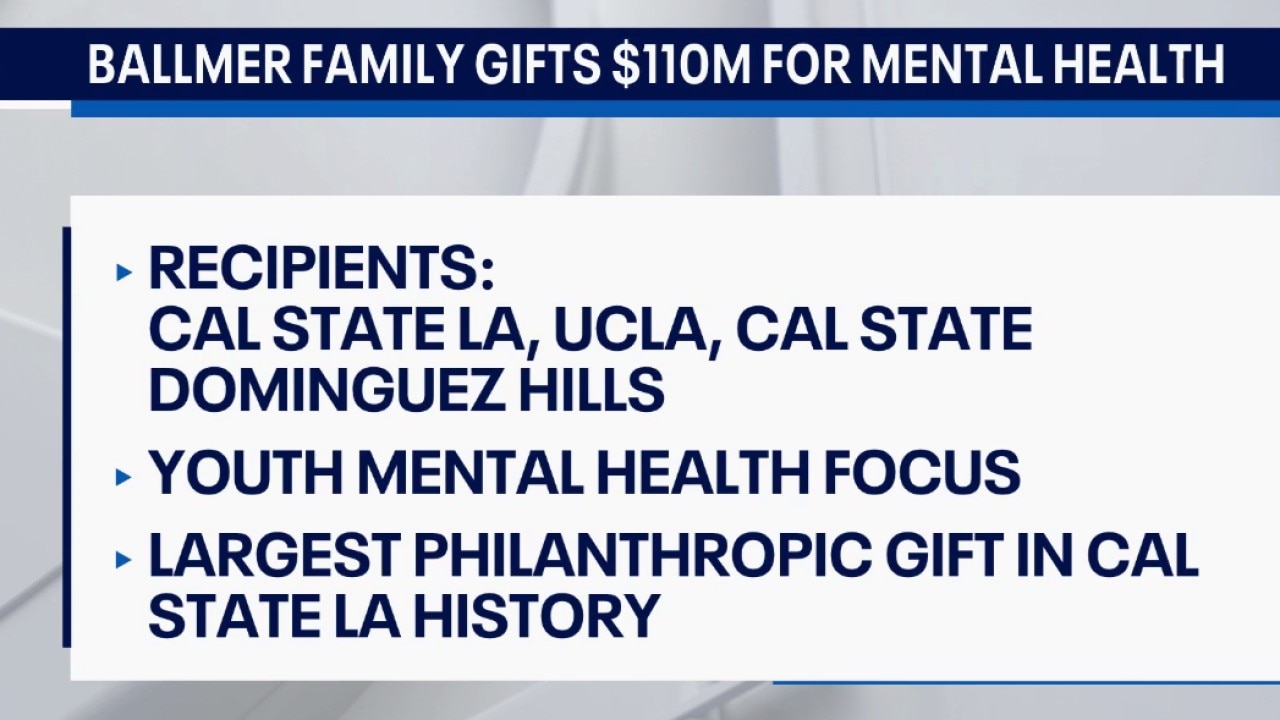 Ballmer family gifts $110M for mental health education