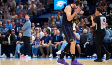 Luka Doncic sustained a Grade 2 hamstring strain in the third quarter of the Los Angeles Lakers’ 139-96 NBA loss to the Oklahoma City Thunder. He will be out through at least the end of the regular season.