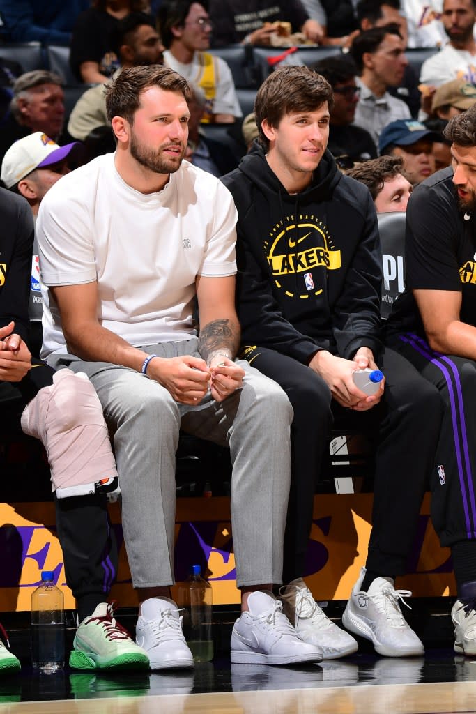 James missed training camp and the first month of the season with sciatica. The Lakers went 10-4 without him, powered by Luka Doncic and Austin Reaves. NBAE via Getty Images