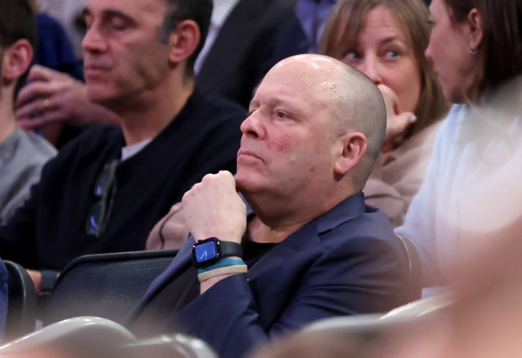Knicks president Leon Rose watches the Knicks take on the Clippers on Jan. 7, 2026. Charles Wenzelberg / New York Post