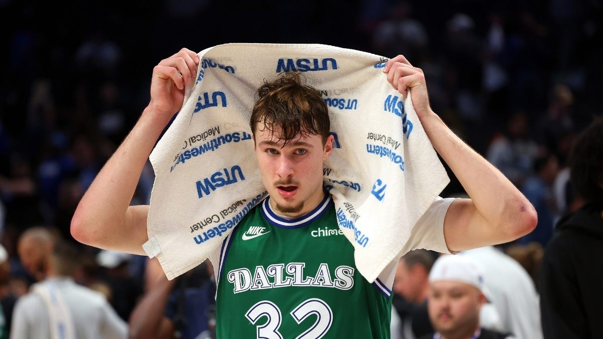 Cooper Flagg walking off court after historic 51 point game Dallas Mavericks vs Orlando Magic April 3 2026