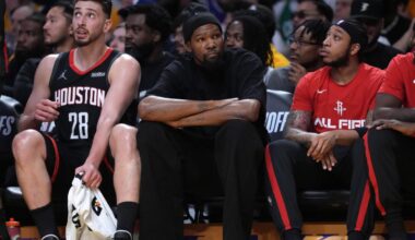 Kevin Durant’s heated exchange with Lakers fan goes viral during Rockets’ Game 1 loss